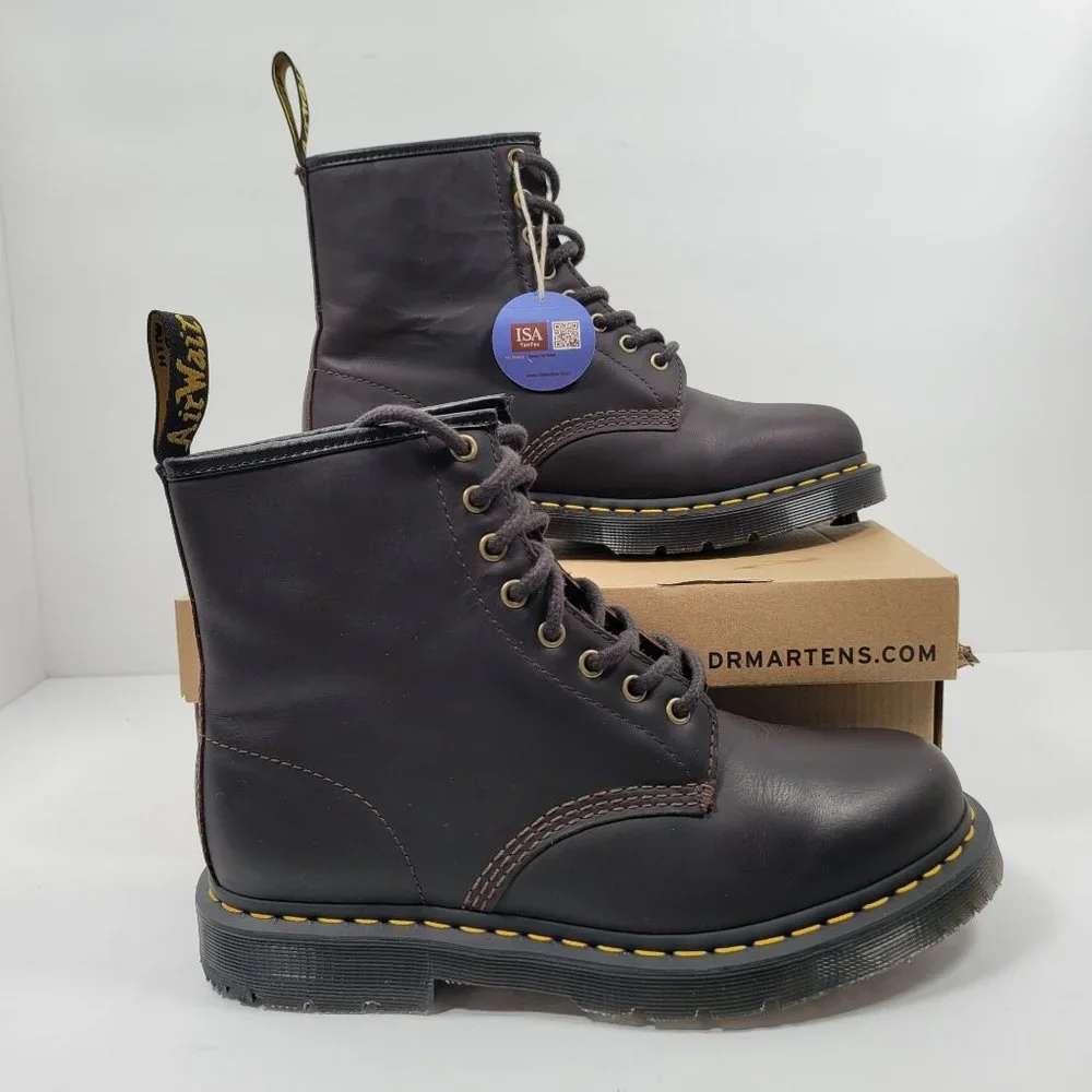 Dr. Martens 1460 Men's Wintergrip Leather Boots Cocoa 24038 US Size 10 NWB - Picture 1 of 12